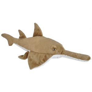 Wild Republic 22480 Zaagvis zachte pluche cuddlekins pluche dieren, geschenken voor kinderen 30 cm, bruin-wit