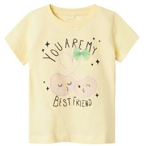 Name it mini Meisjes Nmfbethany Nreg Ss Top Box, Pastel Yellow, 80