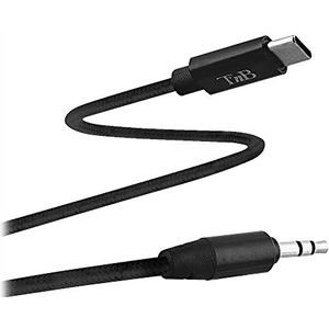 TNB - TNB-kabel USB-C naar jack 3,5 mm nylon 1,20 m - zwart