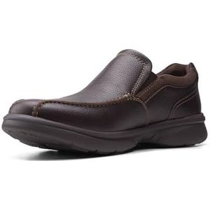 Clarks Bradley instappers voor heren, AD-sjabloon grootte, Bruin Drum Leer, 7 UK Wide