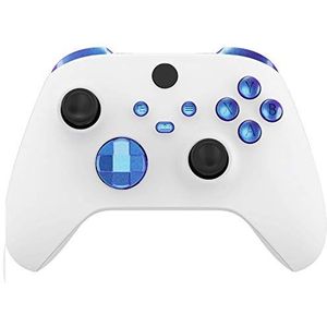 eXtremeRate Knoppen Buttons voor Xbox Serie S X Controller,Vervangende Toetsen Knop LB RB LT RT Bumpers Triggers D-pad ABXY Start Back Sync Share voor Xbox Serie X/S Controller-Kameleon Parrs Blauw