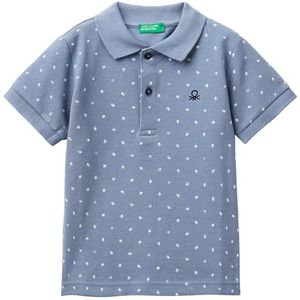 United Colors of Benetton Poloshirt voor kinderen en jongeren, Blauw 63 m, 1 jaar