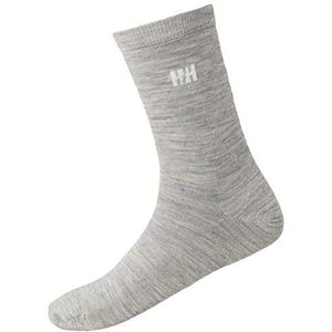 Helly-Hansen Everyday Wollen Sok, 2 Pack, 949 Grey Melange, maat 45-47