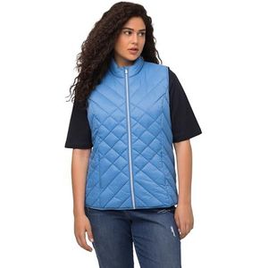 Ulla Popken - Hyprar - Gewatteerd Vest - Mat Blauw - Waterdicht
