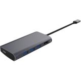LMP 2995 Video-hub 5-poorts USB-C met HDMI, USB 3.0 en USB-C - ,Space grijs