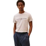 TOMMY HILFIGER - Shirt - Nude - Jersey - Ronde Hals - Slanke Pasvorm