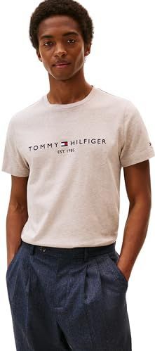 TOMMY HILFIGER - Shirt - Nude - Jersey - Ronde Hals - Slanke Pasvorm