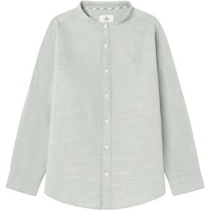 SPRINGFIELD Ml Solid Cotton Slub Mao Boy's overhemd, standaardgroen, 12 años