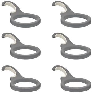 Clever Pots Drain Pipe Pot Holder X6, Voor Gebruik met Clever Pots 20cm Plastic Plant Pot, Fleur Buitenruimte op, Houtskool