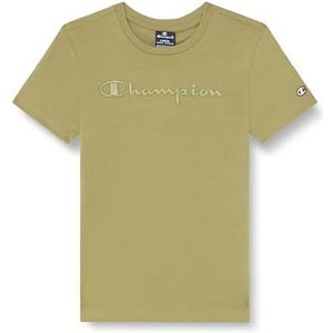 Champion Legacy Icons Tonal Logo B - S/S Crewneck T-shirt, olijfgroen, 11-12 jaar kinderen en jongens SS24, Olijfgroen, 11-12 jaar