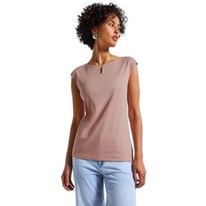 Street One Dames Shirt met uitsnijding in Roze, in size: 34