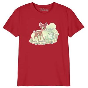 Disney Bambi Spring Into Action Easter BODBAMBTS002 T-shirt voor jongens, rood, maat 08 jaar, Rood, 8 Jaren