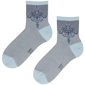 KUNERT Dames sokken ELEGANT ORNAMENT Fashion dove-blue 35-38, dove-blue 1517, 35-38 EU