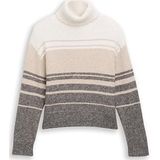 TOM TAILOR Denim Damestrui, 39362 - Beige Grey Colorflow Stripe, XL