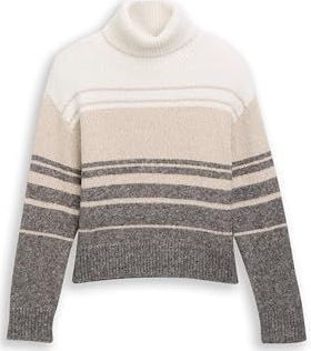 TOM TAILOR Denim Damestrui, 39362 - Beige Grey Colorflow Stripe, XL