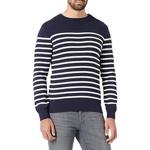 Armor Lux Groix gestreepte marine trui - katoen, Blauw (6tq schip/melk 6tq), S