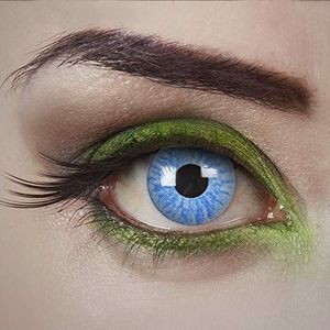 aricona Kontaktlinsen - Lichtblauwe contactlenzen, kleurlenzen zonder sterkte, gekleurde contactlenzen voor carnaval, cosplay, 2 stuks