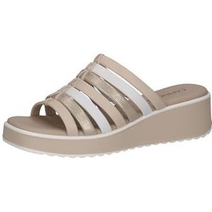 CAPRICE 9-27201-44 damessandalen, Wit Lt Gold, 41 EU