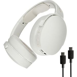 Skullcandy Hesh Evo Draadloze over-ear koptelefoon Extra Charging Cable met een accuduur van 36 uur, microfoon, ondersteuning voor iPhone/Android- en Bluetooth-apparaten, Bone