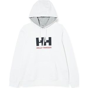 Helly Hansen W Hh logo hoodie, damessweater met capuchon, wit, XS