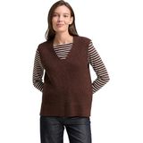TOM TAILOR dames pullunder, 39062 - Dark Pecan Brown Melange, XXL