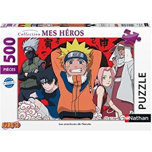Nathan 87280 puzzel, Naruto-avontuur, volwassenen en kinderen vanaf 12 jaar, hoogwaardige puzzel, perfecte inbouw