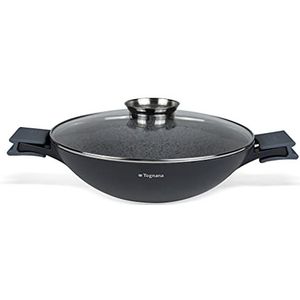 Tognana Ambizious Wok 2 handgrepen 32 cm met deksel aroma en siliconen hars