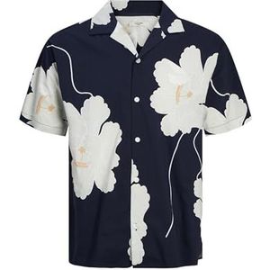 JPRBLAPALMA Resort Shirt S/S SN, Night Sky/Fit: relaxed fit, XS