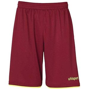 Uhlsport Club shorts voor heren, bordeaux/neongeel, 116