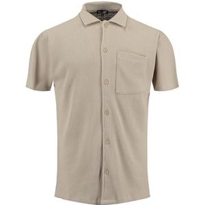 KEY LARGO - Chemise MSH KLSIEGFRIED - Beige - Voor Mannen