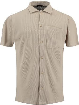 KEY LARGO - Chemise MSH KLSIEGFRIED - Beige - Voor Mannen