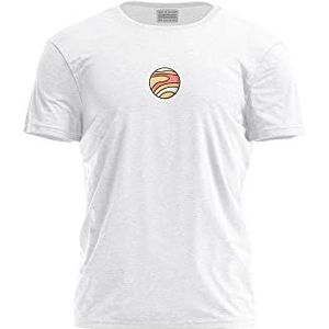 Bona Basics, Digitaal bedrukt, basic T-shirt voor heren,%100 katoen, wit, casual, herentops, maat: XL, Wit, XL