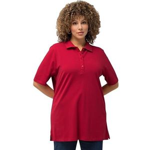 Ulla Popken Basic poloshirt voor dames, papaver, 58-60