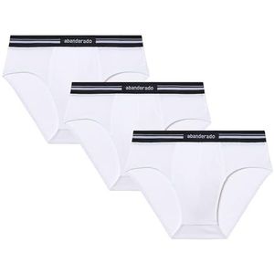 Abanderado Herenslip, gesloten, technische lijn, extra zacht, 3 stuks, Wit, 52
