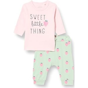 NAME IT Nbfvubie Ls Top Box Set, Parfait Pink/Print: Sweet Little Thing, 62 cm