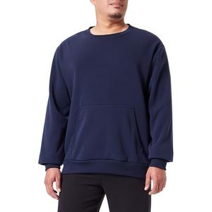 Bondry Gebreid sweatshirt voor heren met ronde hals polyester marine maat XL, marineblauw, XL