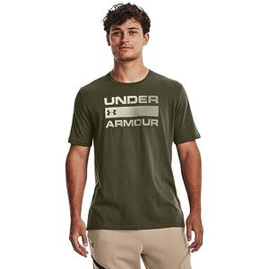 Under Armour Dames Team Isse Wordmark T-shirt met korte mouwen, Groen, S-M