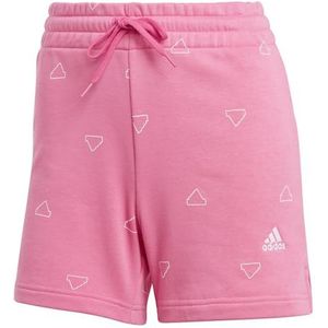 adidas Dames Essentials Monogram Graphic French Terry Shorts, pulse magenta, L