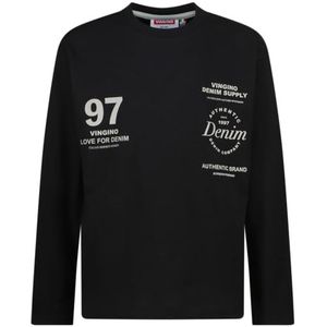 Vingino Jongens Jayco in Kleur Diep Zwart Maat 8, zwart (deep black), 8 Jaar