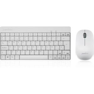 Perixx PERIDUO-712W Combo Teclado Pequeño y Ratón Inalámbrico voor Windows, 2,4 GHz Con Receptor USB, QWERTY Español, Blanco
