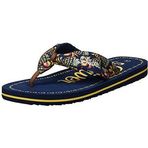 s.Oliver dames 27103 teenslippers, Blauw Navy Pineapple 839, 38 EU