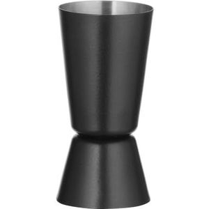 HENDI Cocktail jigger, BarUp, 2 verschillende capaciteiten, poedercoating, cocktailmaatbeker, maatbeker, barmaatje, 25/35ml, ø40x(H)75mm, roestvast staal, zwart