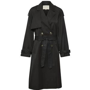 KAFFE Kalena Trenchcoat dames trenchcoat, Black Deep, 32