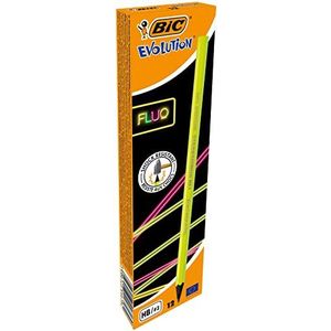 BIC 940757 potlood Evolution Fluo HB, 12 stuks