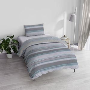 Italian Bed Linen Athena Beddengoedset, 100% katoen, DAMOUR lichtblauw, eenpersoonsbed