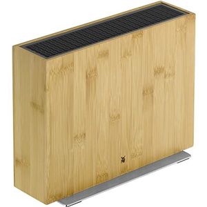 WMF 1893874500 FlexTec compact bamboo messenblok leeg, max. 15 keukenmessen, vrije indeling van messen, optimale bescherming, ruimtebesparend ontwerp, duurzaam bamboe, hoogwaardige kwaliteit kunststof