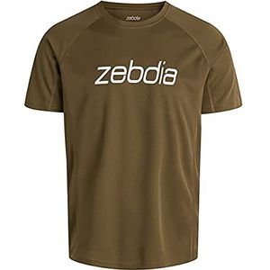 ZEBDIA Heren Sport T-Shirt/Front Print Army