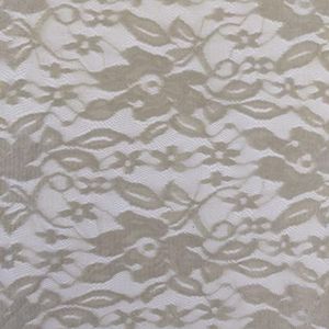 CRS Fur Fabrics Bloemen Kant Fiona Stof Materiaal-Zand, 1Mtr-140cm x 100cm, Polyester