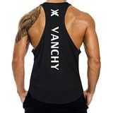 Cabeen Sporttanktop voor heren, functioneel T-shirt, sneldrogend, voor fitnesstraining en bodybuilding