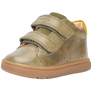 Geox B Biglia Boy D Baby jongens Eerste Stappen Lage sneakers, Dk Green Ochreyellow, 18 EU